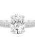 14K White Gold 2.44 CTW Oval Diamond Semi-Mount Engagement Ring
