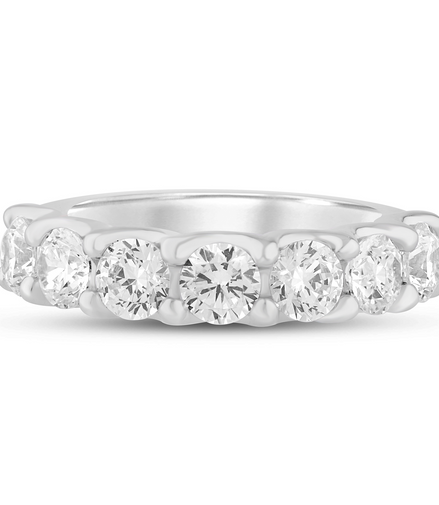 14K White Gold 2 CTW Lab Grown Round Diamond Band