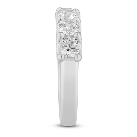 14K White Gold 2 CTW Lab Grown Round Diamond Band