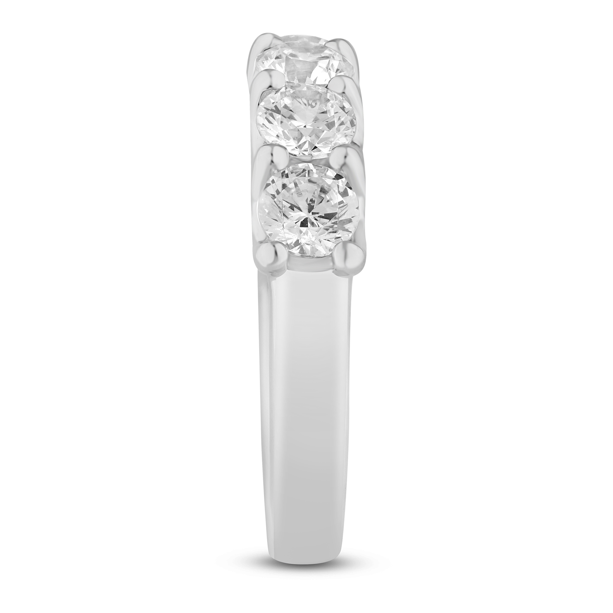 14K White Gold 2 CTW Lab Grown Round Diamond Band
