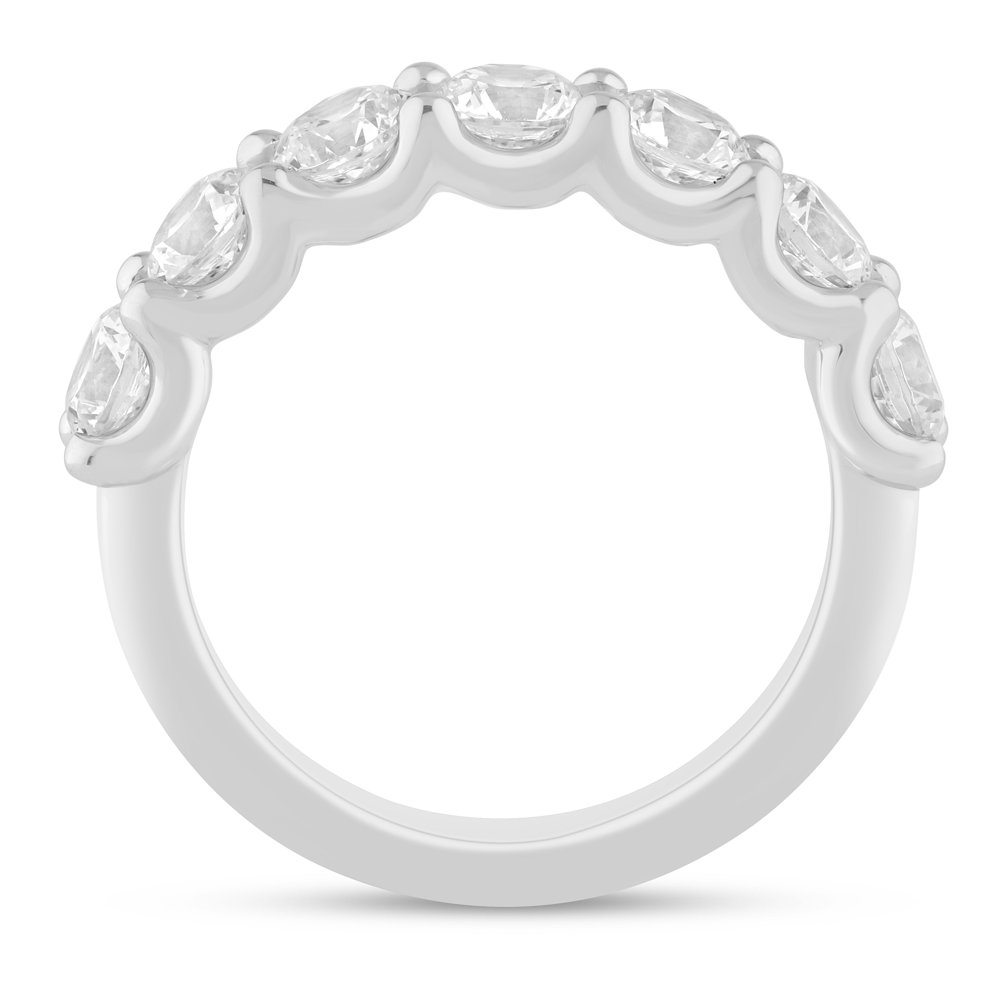 14K White Gold 2 CTW Lab Grown Round Diamond Band
