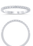 14K White Gold 0.16 CTW Diamond Low Profile Half Eternity Band