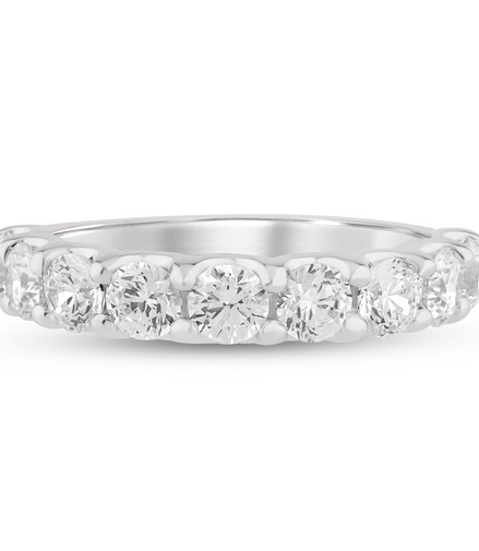 14K White Gold 2 CTW Lab Grown Round Diamond Band