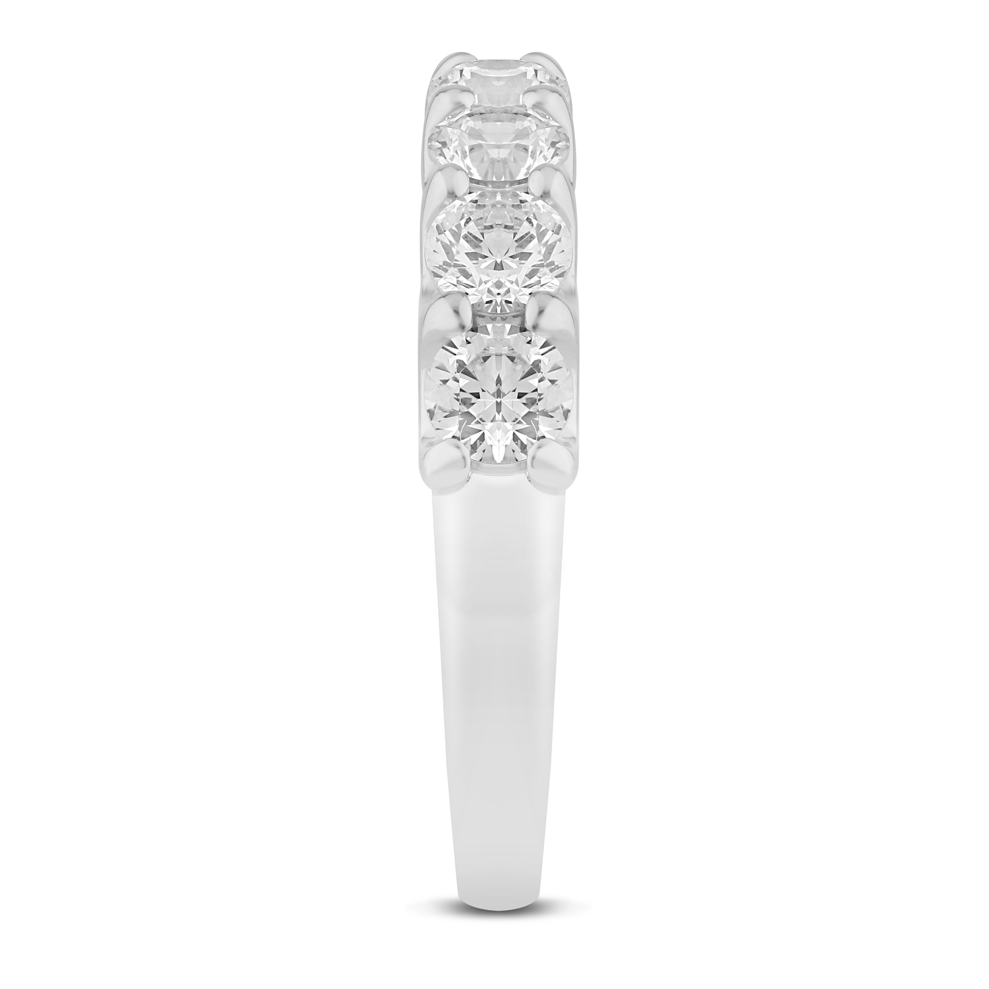 14K White Gold 2 CTW Lab Grown Round Diamond Band
