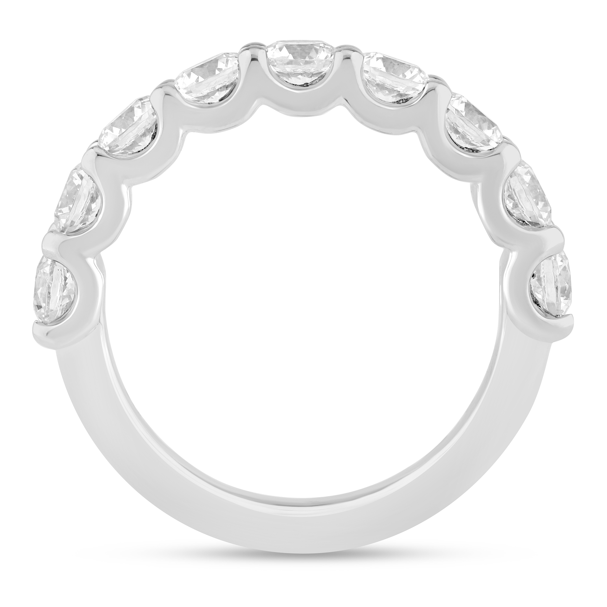 14K White Gold 2 CTW Lab Grown Round Diamond Band