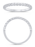 14K White Gold 0.25 CTW Diamond Bar Set Half Eternity Band