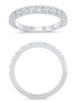 14K White Gold 0.75 CTW Diamond Low Profile Half Eternity Band
