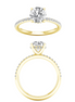 14K Yellow Gold 2.25 CTW Lab Grown Round Diamond with Hidden Halo Engagement Ring