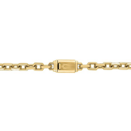 Bulova 14K Gold-Plated Icon Hexagon Cable Chain 24"