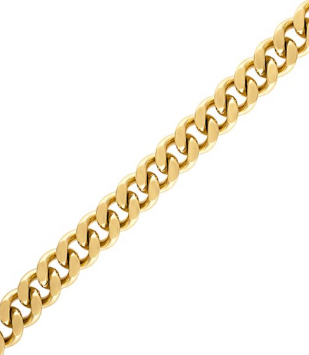 Bulova Classic Gold-Tone Stainless Steel Curb Chain Bracelet 8.5"