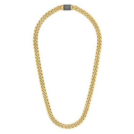 Bulova Classic Gold-Tone Stainless Steel Curb Chain Necklace 24"