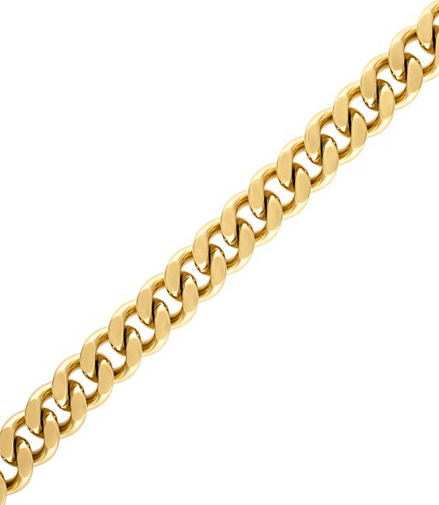 Bulova Classic Gold-Tone Stainless Steel Curb Chain Necklace 24"
