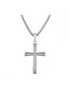 Bulova Stainless Steel Icon Cross Pendant Chain Necklace