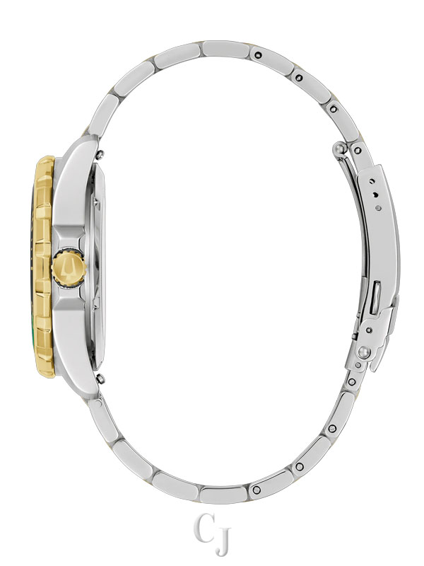 Bulova Men's Marine Star Two-Tone Green Dial Bracelet Watch