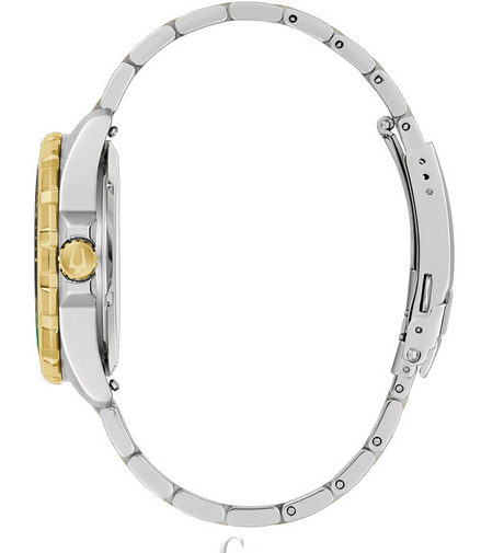 Bulova Men's Marine Star Two-Tone Green Dial Bracelet Watch