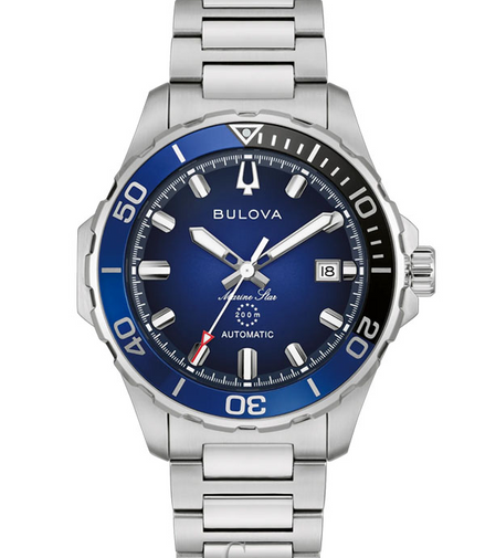 Bulova Men's Marine Star Blue Dial Bracelet Watch