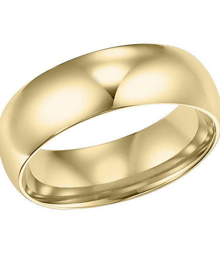 Precious Metal (No Stones) Wedding Bands  -  Men'