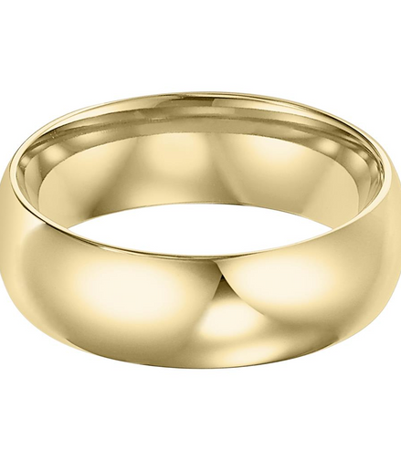 Precious Metal (No Stones) Wedding Bands  -  Men'