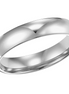 Low Dome 14K White Gold 4MM Comfort Fit Plain Wedding Band Size 8