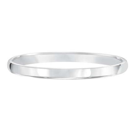 Goldman 14K White Gold Low Dome Comfort Fit Wedding Band Size 5
