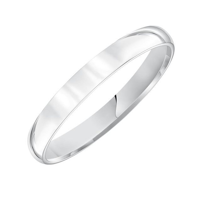 Frederick Goldman 14K White Gold Low Dome Comfort Fit Wedding Band Size 7
