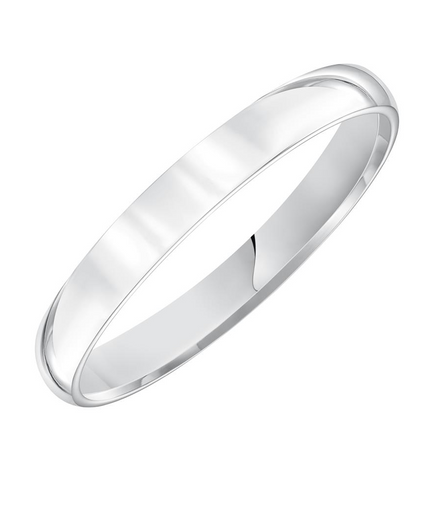Frederick Goldman 14K White Gold Low Dome Comfort Fit Wedding Band Size 7