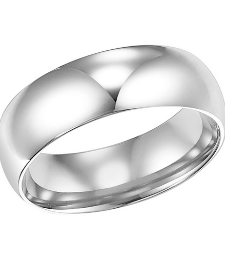 Frederick Goldman 14K White Gold Comfort Fit Wedding Band Size 6