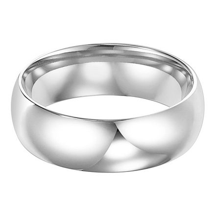 Frederick Goldman 14K White Gold Comfort Fit Wedding Band Size 6