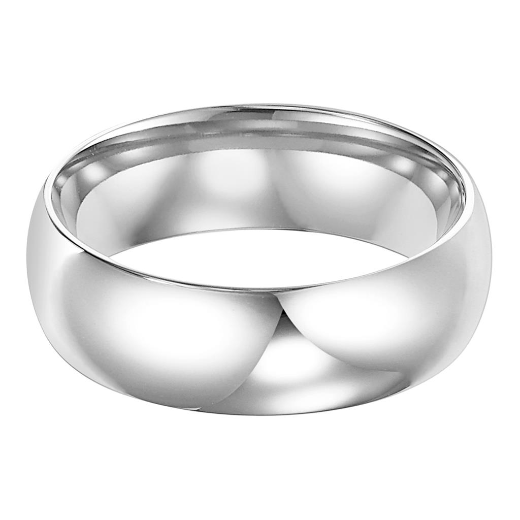 Frederick Goldman 14K White Gold Comfort Fit Wedding Band Size 6