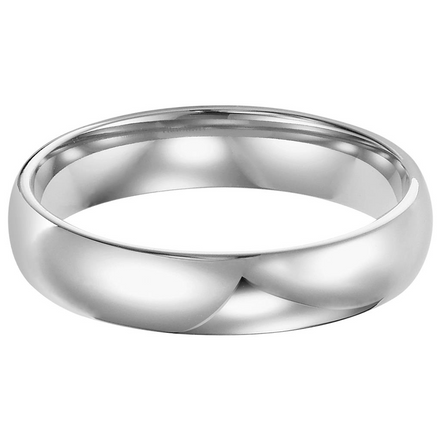 Frederick Goldman 14K White Gold Comfort Fit Low Dome Band Size 9