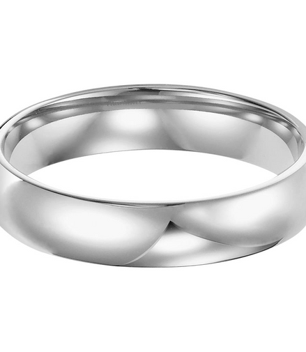 Frederick Goldman 14K White Gold Comfort Fit Wedding Band Size 7