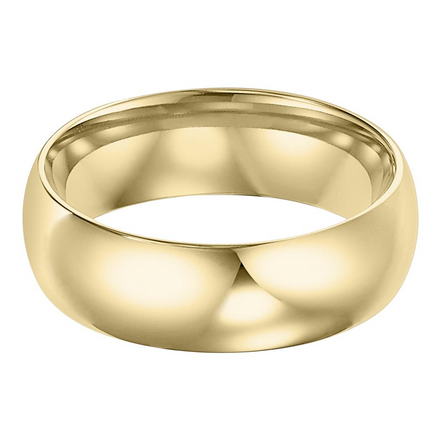 Goldman 14K Yellow Gold Low Dome Comfort Fit Band Size 12