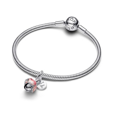 Pandora Two-Tone Blooming Flower Dangle Charm
