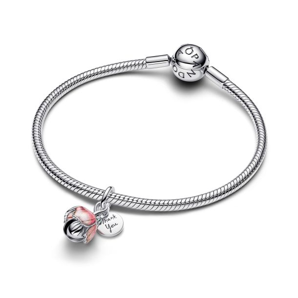 Pandora Two-Tone Blooming Flower Dangle Charm