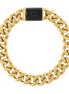 Bulova Classic Gold-Tone Stainless Steel Curb Chain Bracelet