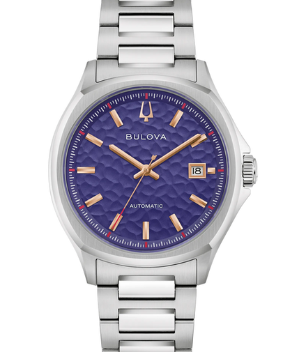 Bulova Men's NYC Tony Bennett Purple Dial Stainless Steel Bracelet Watch