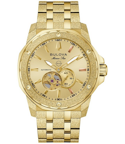 Bulova Men's Marc Anthony Marine Star Champagne Dial Bracelet Watch