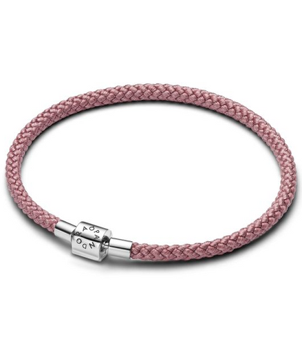 Pandora Moments Shimmering Pink Cord Bracelet Size 2