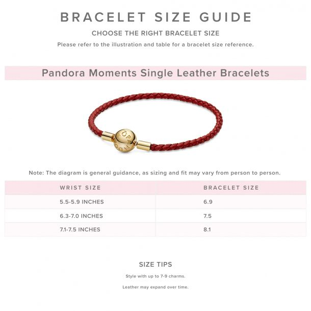 Pandora Moments Shimmering Pink Cord Bracelet Size 2