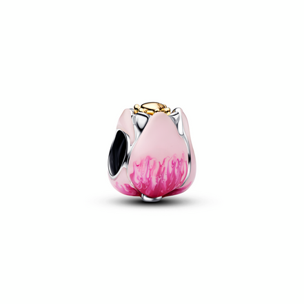 Pandora Moments Two-Tone Pink Tulip Charm