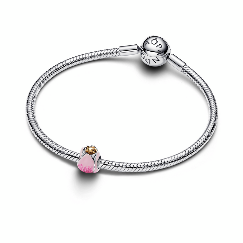 Pandora Moments Two-Tone Pink Tulip Charm