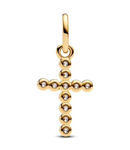 Panodra Moments 14K Gold Plated Cross Dangle Charm