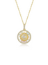 Lafonn Gold-Plated 0.68 CTW Simulated Diamond And Mother Of Pearl Ethereral Light Pendant Necklace