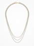 Desmos Two-Tone Typhoon Eternity Triple Row Necklace 18"