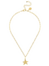Susan Shaw 24K Gold-Plated Petite Star Paperclip Necklace