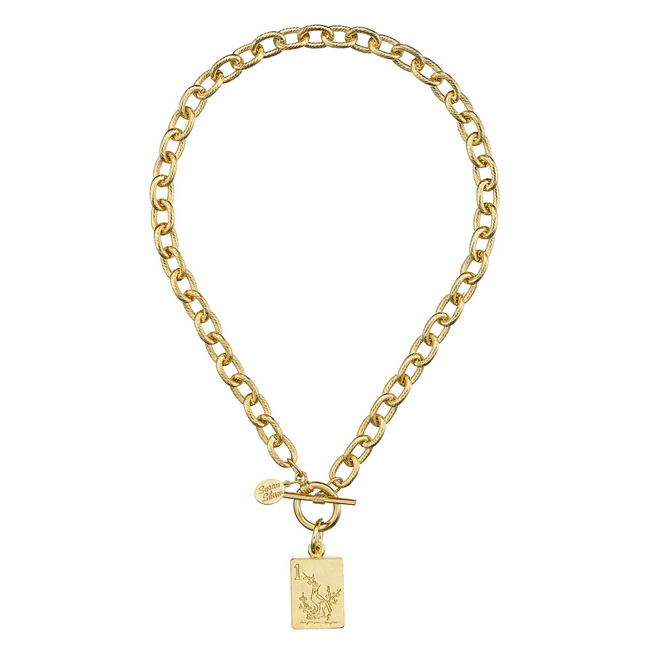 Susan Shaw 24K Gold-Plated Bird Bam Mahjong Toggle Necklace