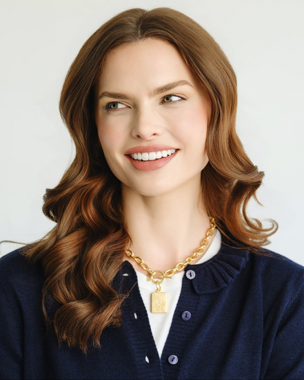 Susan Shaw 24K Gold-Plated Bird Bam Mahjong Toggle Necklace