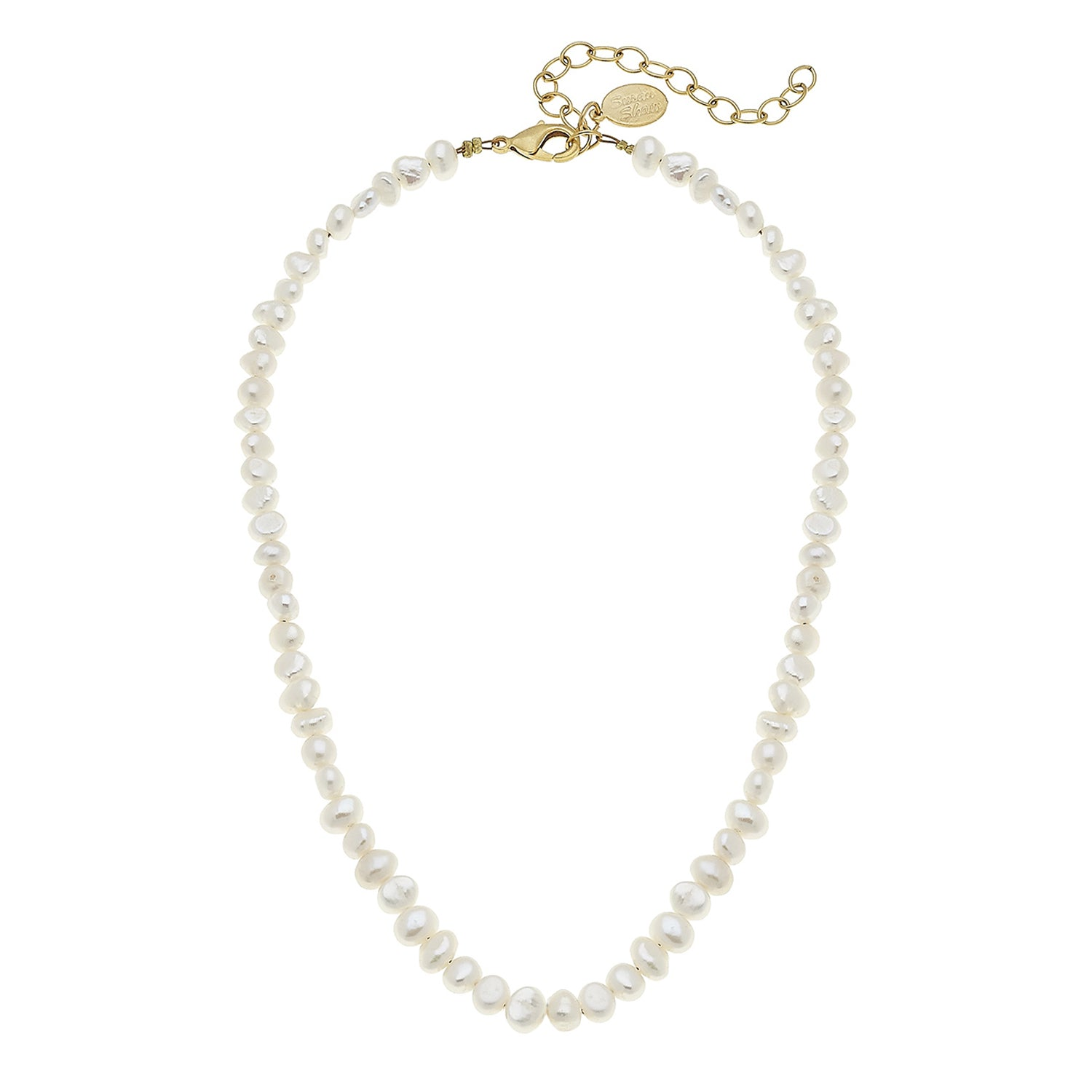 Susan Shaw 24K Gold-Plated Piper Pearl Adjustable Necklace