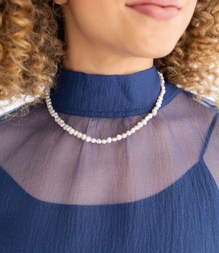 Susan Shaw 24K Gold-Plated Piper Pearl Adjustable Necklace