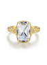 Lafonn Gold Plated 5.65 CTW Vintage Elara Cushion Cut Ring Size 7